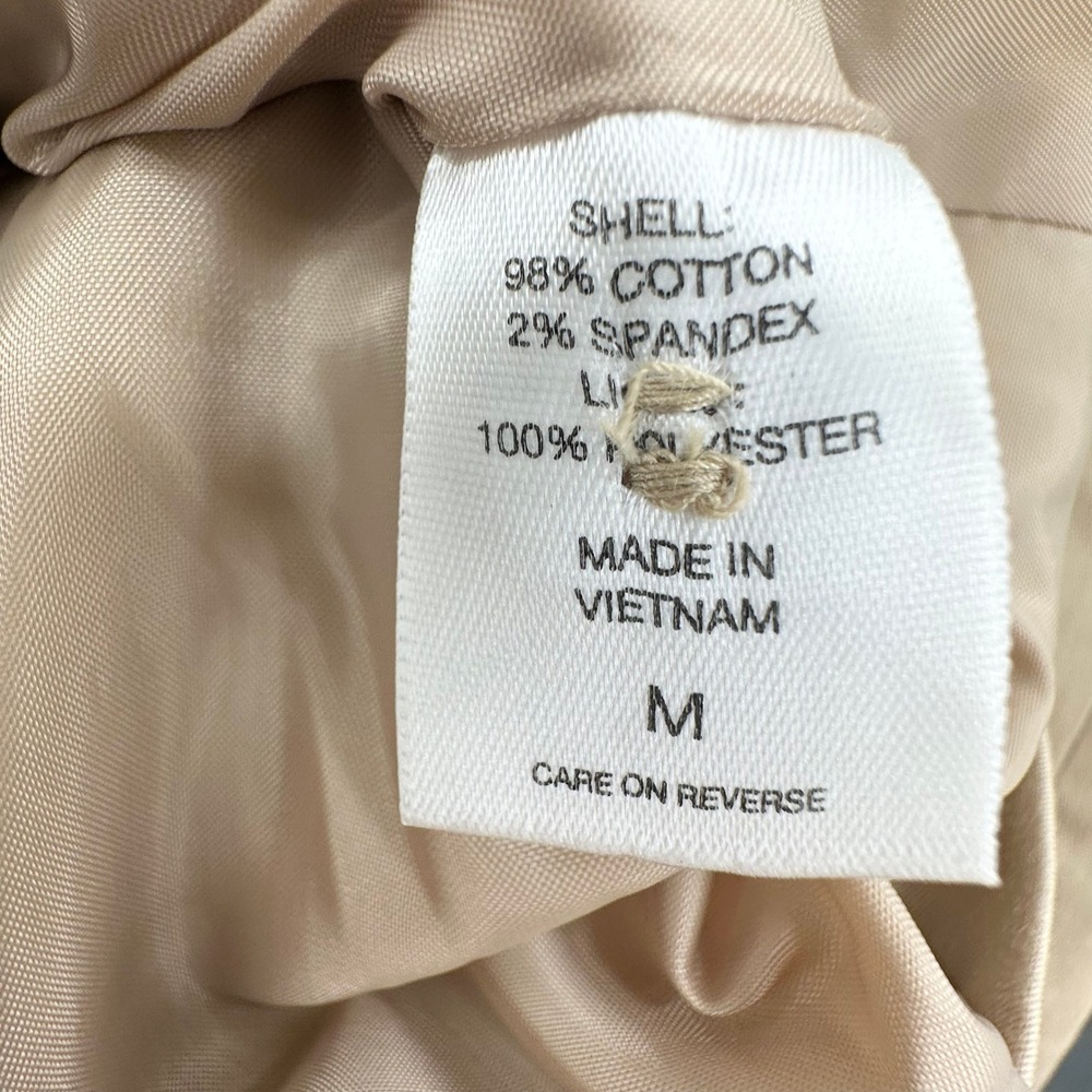 New York & Company 7th Avenue Khaki Tan Belted Safari Utility Jacket Medium - Picture 6 of 7